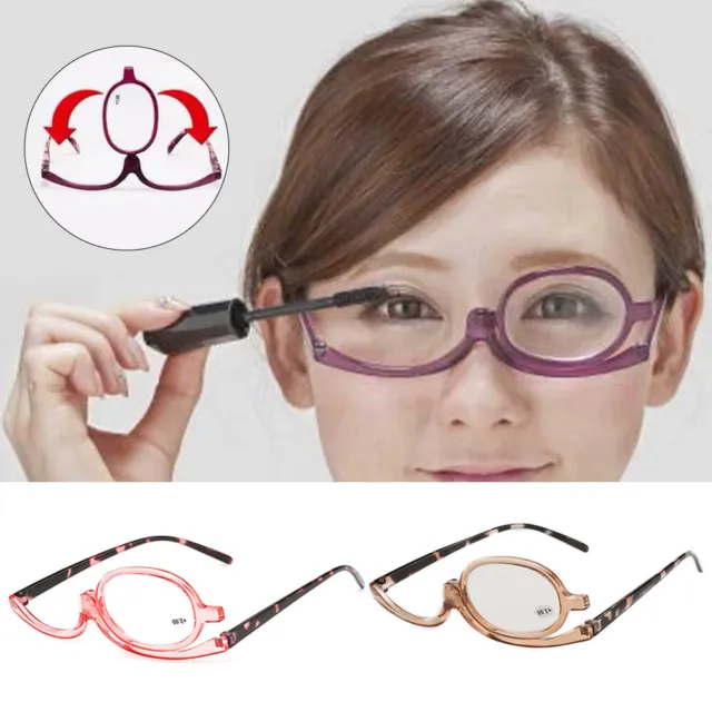 one Folding Rotating Flip Down Magnifier Lenses Glasses Makeup eyes Presbyopia