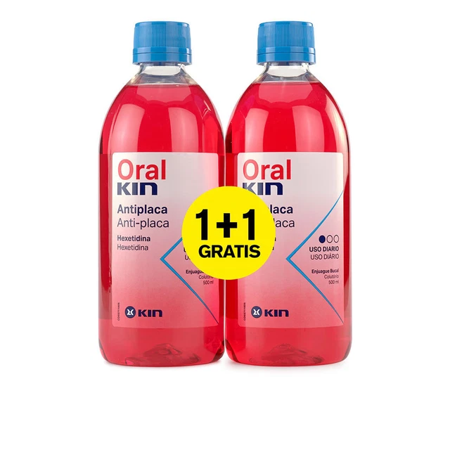 Hygiène Kin unisex ORALKIN ENJUAGUE BUCAL ANTI-PLACA coffret 2 pz