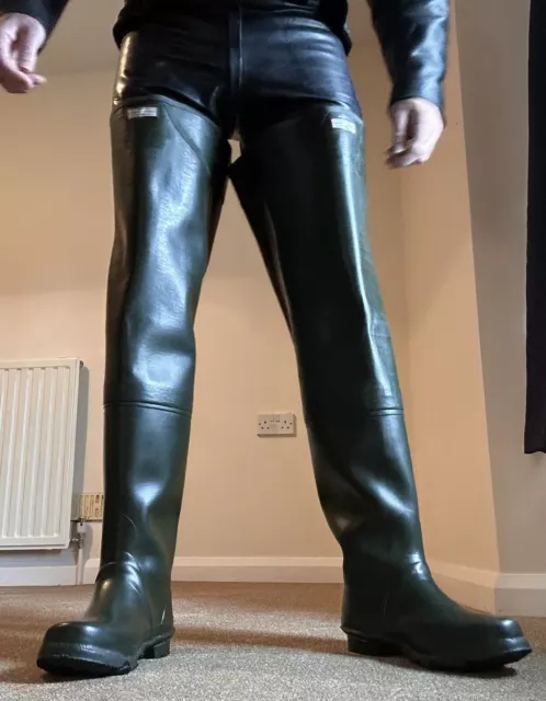 GATES HUNTER RUBBER Waders Gummistiefel Coursefisher Thigh High Boots UK 12 New 350.00 PicClick UK