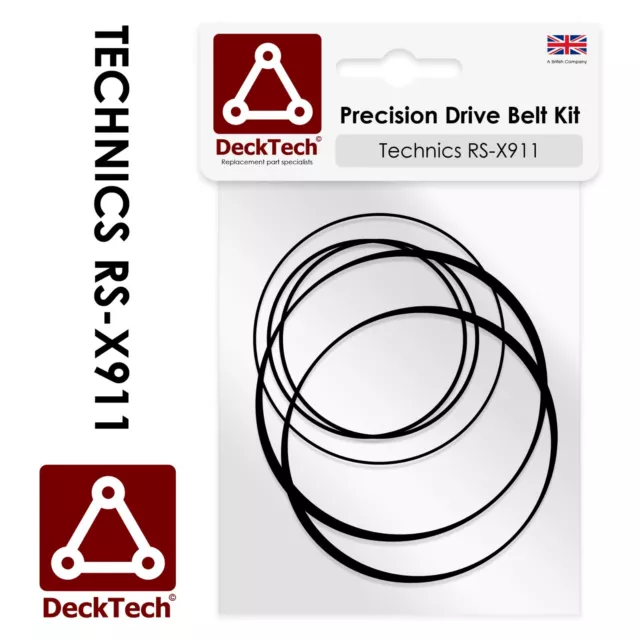 DeckTech Replacement Belts for Technics Double Cassette Deck RS-X911 RSX911