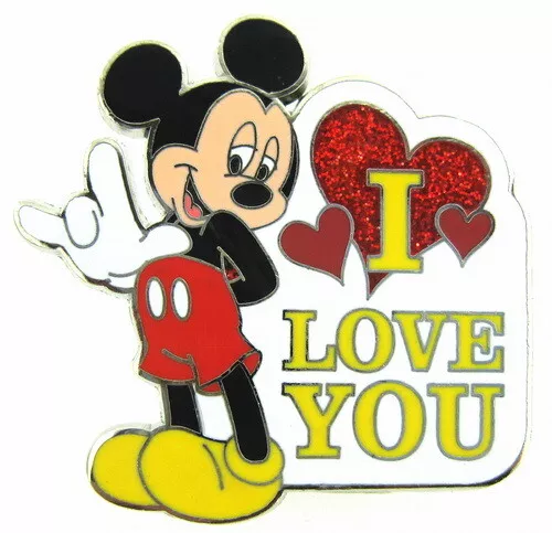 2013 Disney Mickey Mouse Sign language I Love You Pin Rare