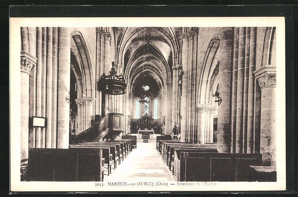 CPA Mareuil-sur-Ourcq, Intérieur de l´Eglise
