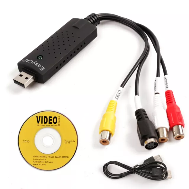 Easycap USB 2.0 Video Audio VHS to DVD Converter Capture Card Adapter Windows