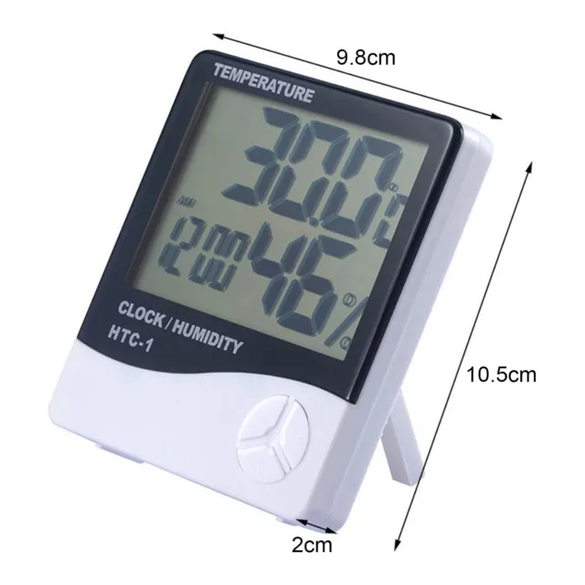 Igrometro Stabile Display LCD Misuratore di temperatura Fahrenheit con indicatore del tempo