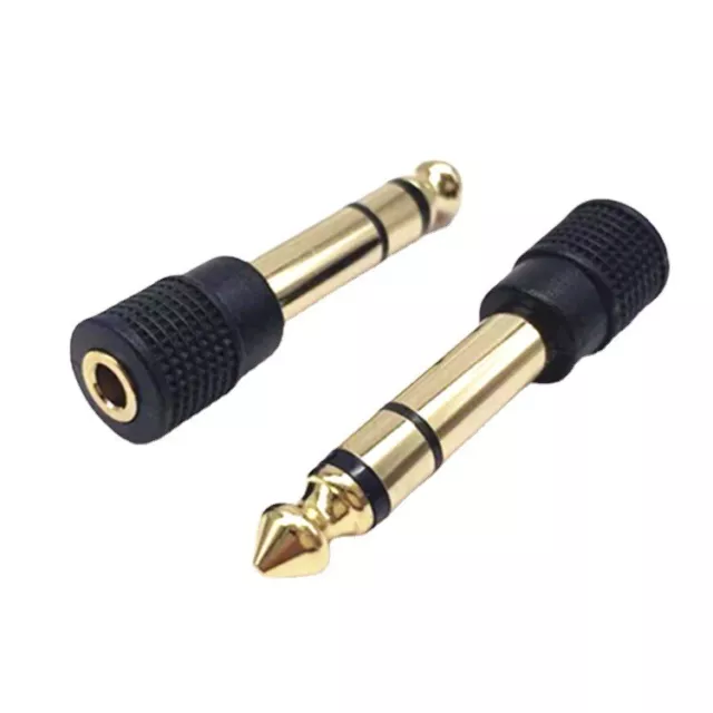 3.5mm Female to 6.35mm 1/4" Male Stereo Audio Jack Adapter Converter Connector