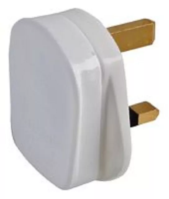 13A Plug with Quick fit Cord Grip-White