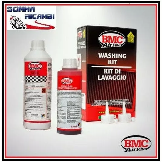 Kit Pulizia Lavaggio Filtro Aria Sportivo Racing Bmc Olio + Liquido Wa250-500.