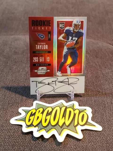 2017 Panini Contenders Optic Ticket RPS Red /75 Taywan Taylor Rookie Auto RC