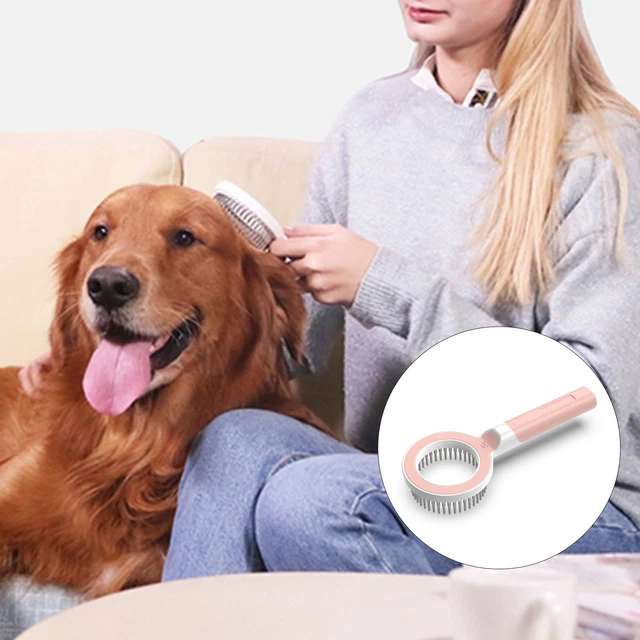 Hunde-Duschkamm Exquisite Hand-Tierhaar-Pflegebürste Edelstahl