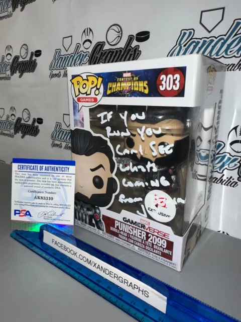 Jon Bernthal Punisher Marvel 2099 303 Signed Autographed Funko Pop-Psa Dna Coa
