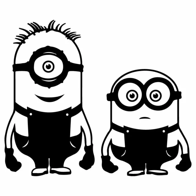 6.5" MINIONS Vinyl Decal Sticker Car Window Laptop Despicable Me Banana FLUFFY