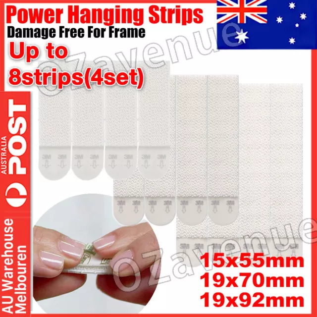 3M Command Picture Hanging Strips Damage Free SMALL MEDIUM LARGE (4-96pc)