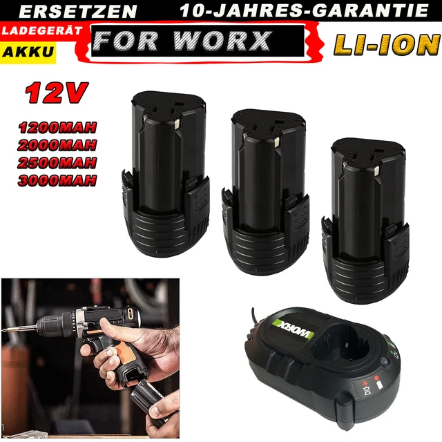 PowerSmart Batteria Agli Ioni Di Litio 12V Compatibile Con Worx WA3505 - Per Modelli WX382, WX540, WX673, WX677 E Altri - 2