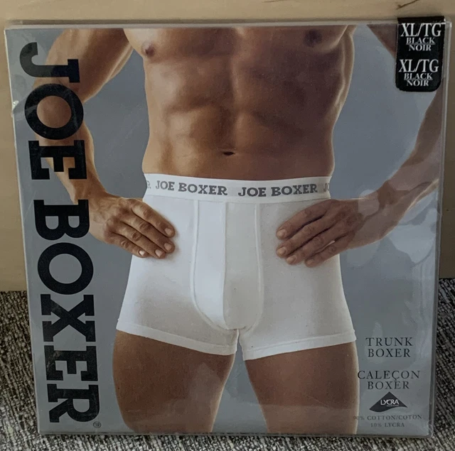 Vintage Joe Boxer Men’s Trunk Boxer Underwear Size XL Black w/Gray Letters NOS