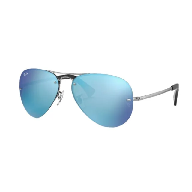 Occhiali Da sole Ray-Ban Rb3449  Gunmetal Light Green Mirror Blue