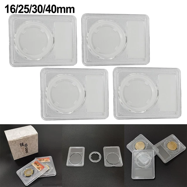 Premium 4 pz porta scatola raccolta monete per monete commemorative e d'argento