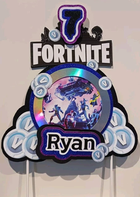 Cake Topper Fortnite 3D Personalizzato Con Nome Ed Età - Fatto A Mano