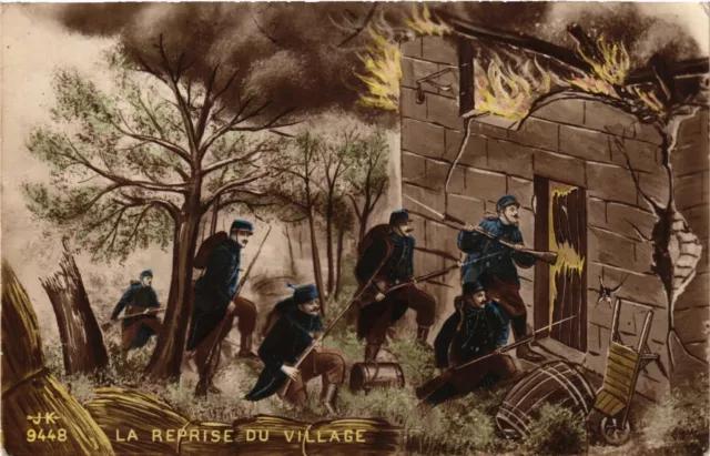 CPA Militaire, La Reprise du Village (278061)
