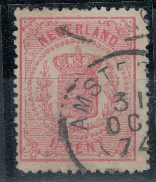 OLANDA 1869-71 Stemma 1½ rosa dent. 13½ us