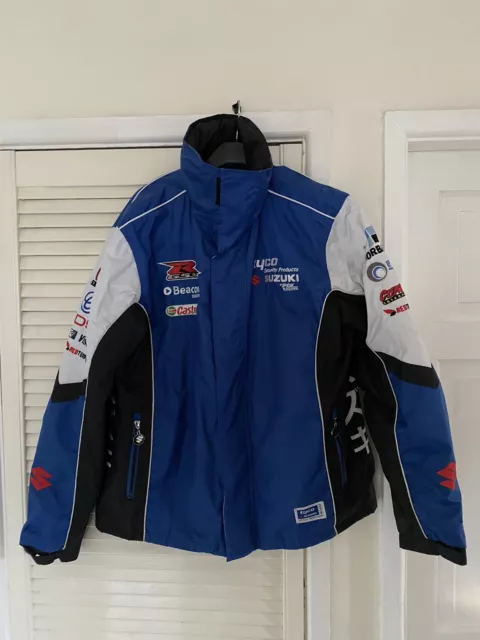 Suzuki Tyco Collection Racing Padded Jacket Blue Whites Men's Small Rare