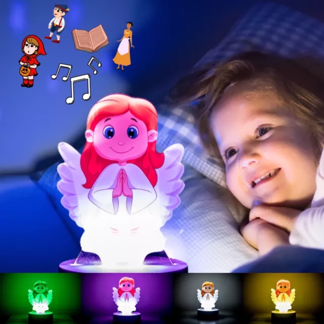 luz de noche niños Ángel De La Guarda Lampara Noche Niños Lámpara Cuentacuentos