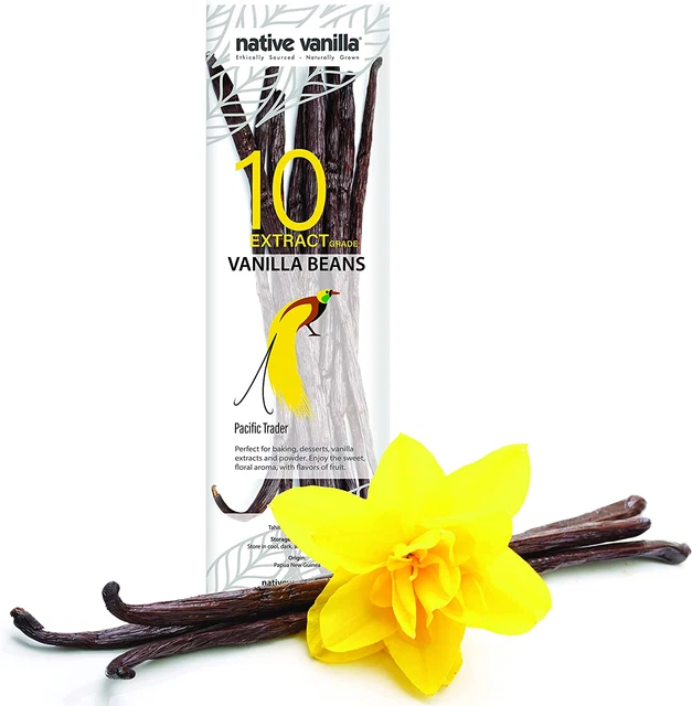 Native Vanilla Grade B Tahitian Vanilla Beans ??10 Premium Extract Whole Pods...
