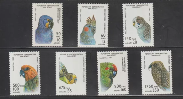 Malagasy Republic Stamps Scott 1114  - 1120 Mint Never Hinged F - VF Birds