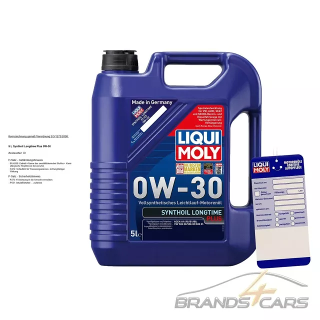 5 L Liter Liqui Moly Synthoil Longtime Plus 0W-30 Motor-Öl Motoren-Öl 32101085