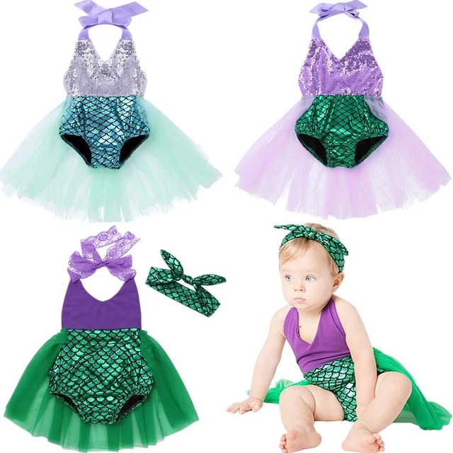 Gonna a sirena per bambine neonate abito abiti Halloween set abiti 2