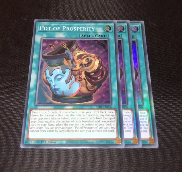 Pot Of Prosperity x 3 - Playset - RA01-EN066 - 1st Edition - Super - Yugioh