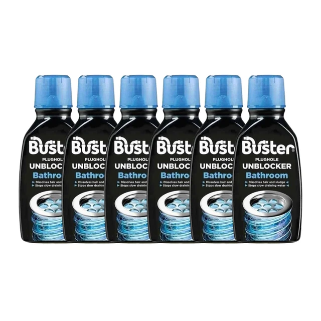 Buster Bathroo Drain Unblocker 900l &ndash; Sink Unblocker Reoves Hair &amp; Sludge In Showers, Baths