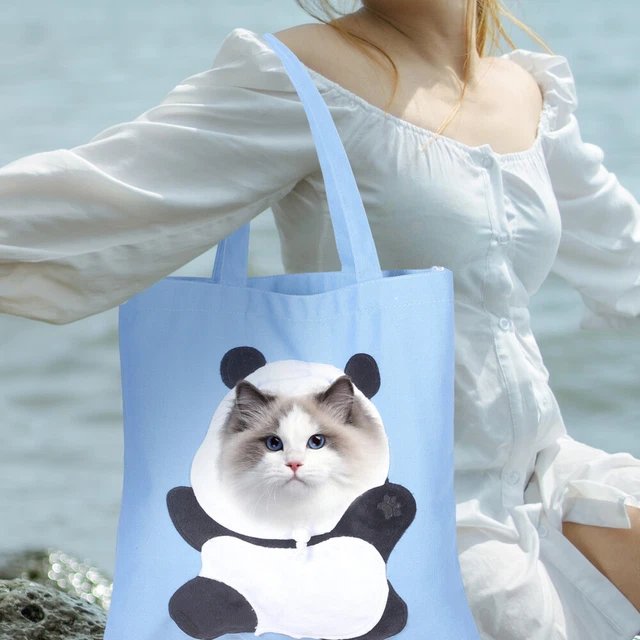 Portable Cat Carrier Bag Cat Shoulder Bag Pet Canvas Shoulder Bag Panda Shape