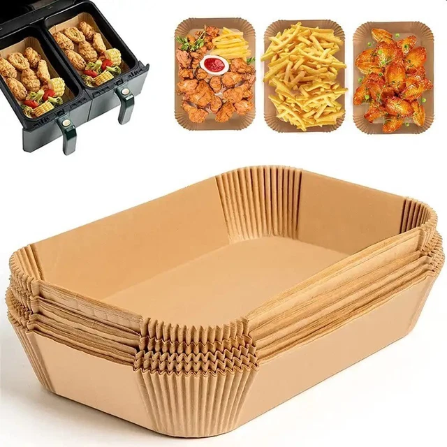 200 Stück Backpapier Für Ninja Heißluftfritteuse + Öl-Sprühflasche – Airfryer Zubehör