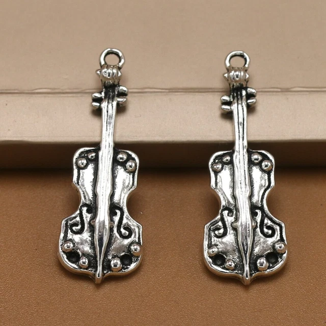 20 pièces alliage violon pendentif breloques bricolage fabrication de bijoux