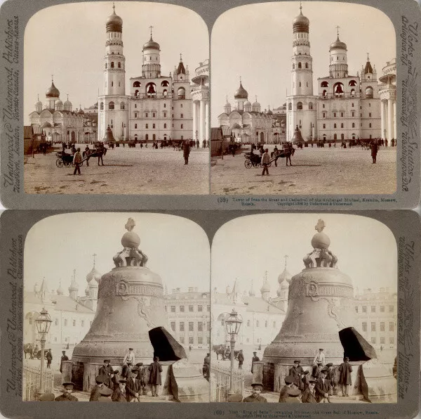 18 Stereofotos Russland Russia Moscow um 1900 Serie 4
