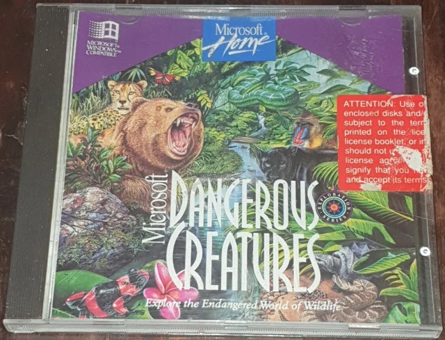 Microsoft Dangerous Creatures -  Vintage - FREE POST