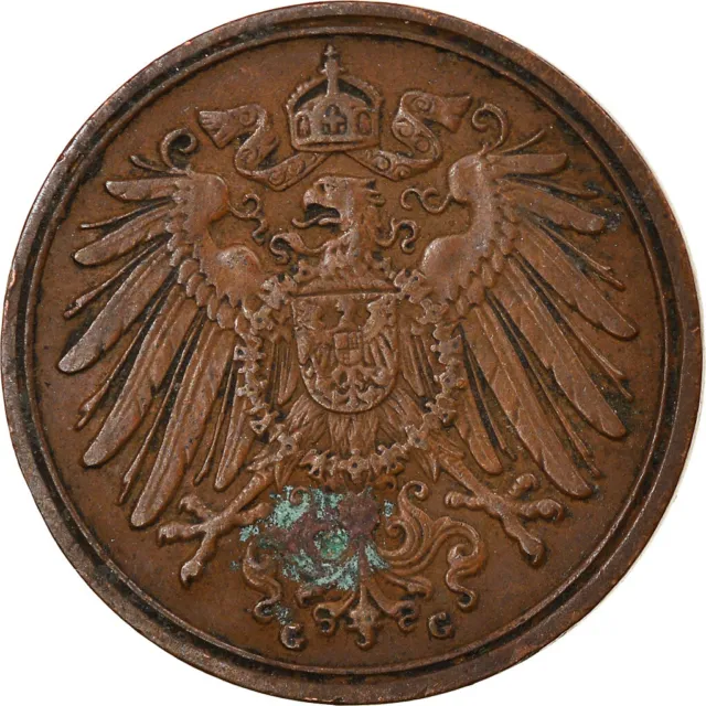 [#745066] Münze, GERMANY - EMPIRE, Wilhelm II, Pfennig, 1896, Karlsruhe, S+, Kup