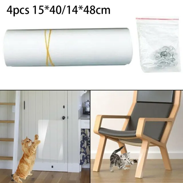 4x Pet Cat Anti-Scratch Guard Shield Tape Roll Sofa Walls Door Protector Sticker