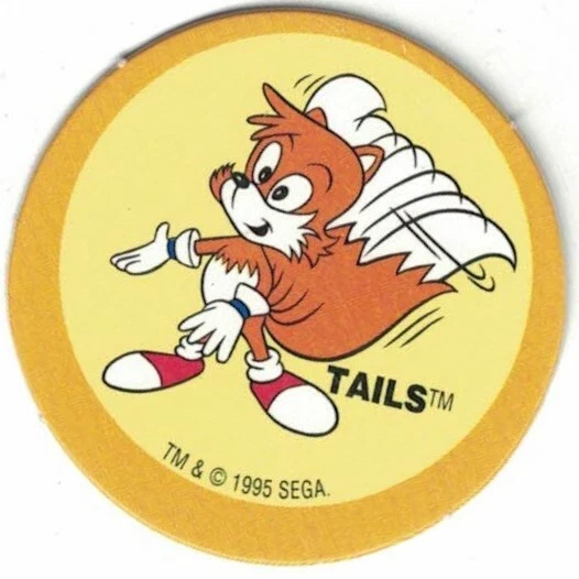 1 POG TAILS from Sonic The Hedgehog Sega 1995 