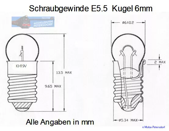 LED Ersatzlampen für Hausbeleuchtungen E5.5 16-24V  -  10 Stück   *NEU* 3