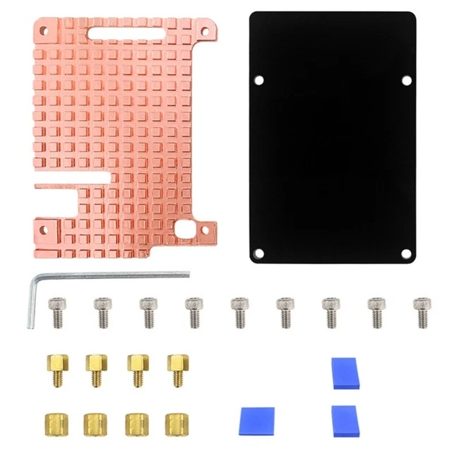 FOR 4B HEATSINK Kit Copper Aluminum Radiator RPI4 Cooling Heat Sink $24 ...