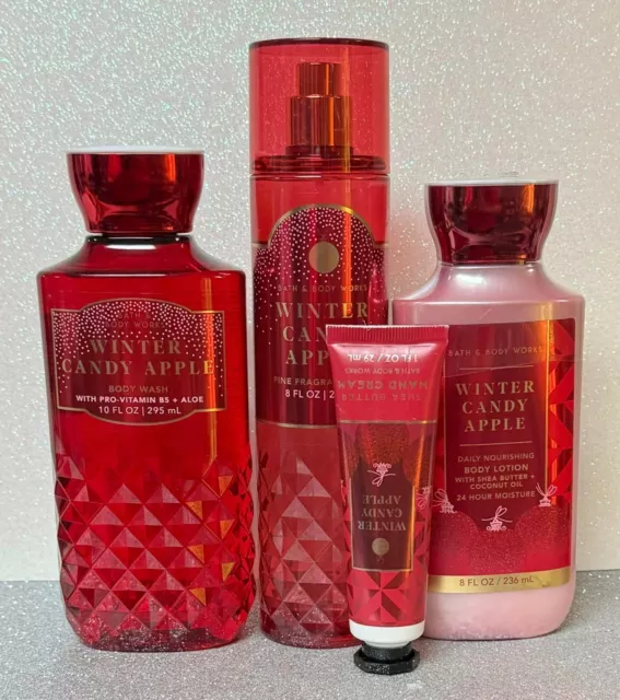 Bath & Body Works Winter Candy Apple Full Size Mist Lotion & Shower Gel