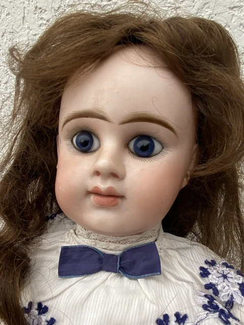 Poupée Ancienne Étienne Denamur Bouche Fermée Taille 9 Jumeau