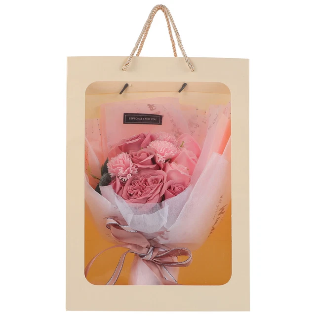 Scatola regalo fiori di sapone mazzo di rose fiori di rosa artificiali schiuma