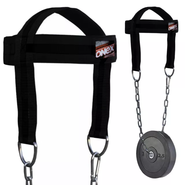 Adjustable Chain Weight Lifter Trainer Head Harness Neck Dipping Gym Exercise