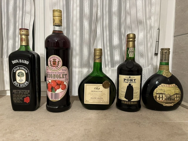 Bottiglie D’epoca varie: Don Bairo, Armagnac Dupeyron ecc...