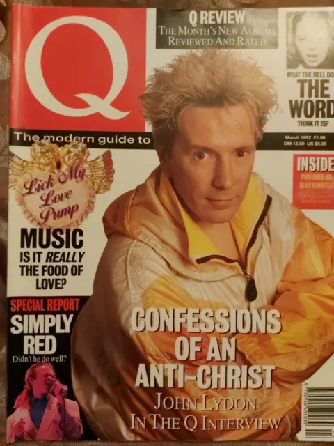 Q Magazine - No.66  March 1992 - John Lydon, Simply Red, Madness, Ray Charles