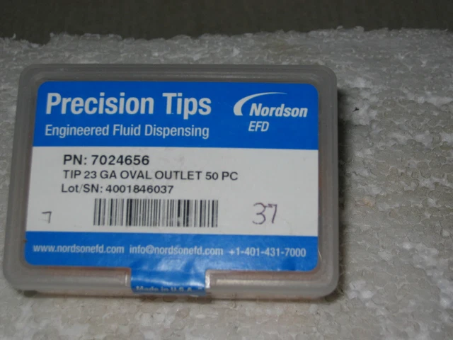 Lot #7 Nordson 7024656 Precision Tips Dispensing Tips, 37 Count