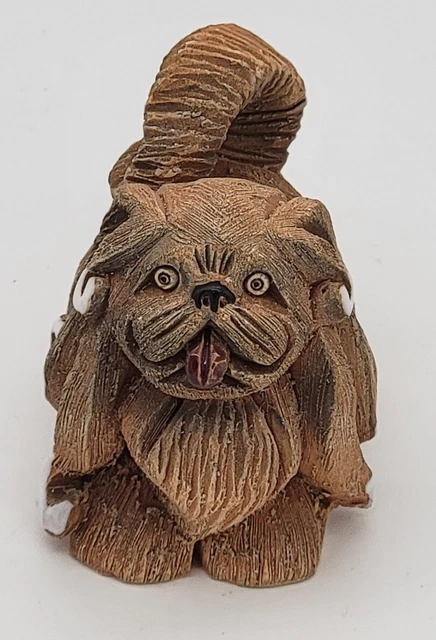Artesania Rinconada Pottery DOG Ceramic Figurine Pekingese Pekinese Uruguay