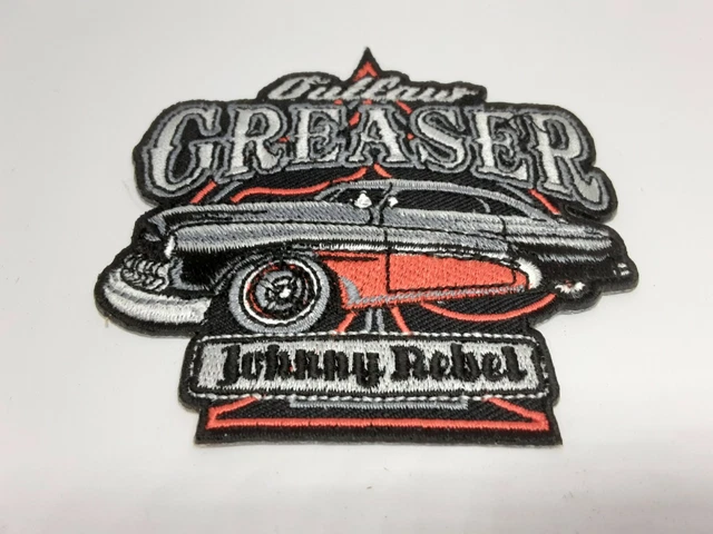 Patch Brodé Thermocollant Hot Rod Café Racer - 10x4,6 Cm - Pour Vestes Jeans - Déco Voiture Moto Custom - 9